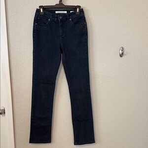 Jones New York Dark Blue Straight Leg Jeans